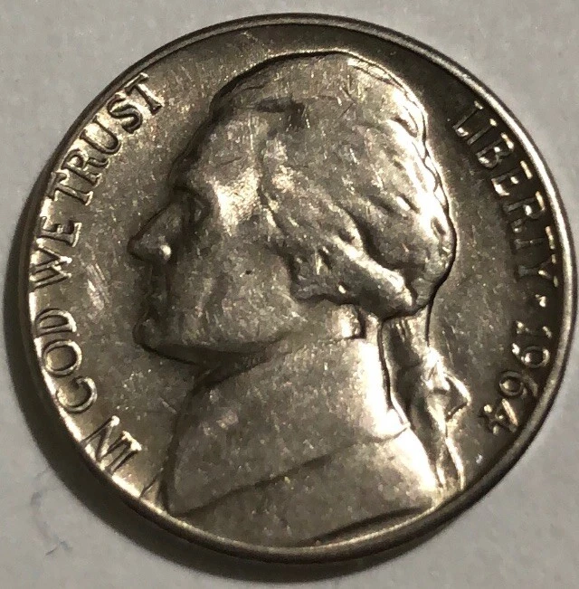 1964 D Jefferson Five Cent Nickel VF Mint Error DDO-001 DDR-006 Circulated￼ Coin - Image 1 of 4
