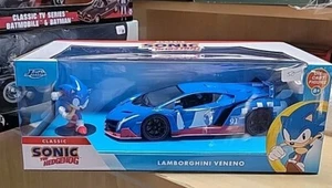 NEW 2024 Jada CLASSIC SONIC  Figure & LAMBORGHINI VENENO 1:24 - Picture 1 of 6