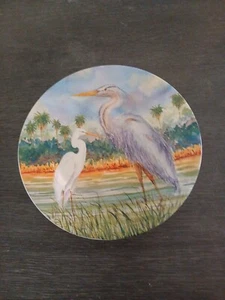 Florida Marketplace Crane Birds Salad Plates Tropical Set of 4 '05 - Picture 1 of 4