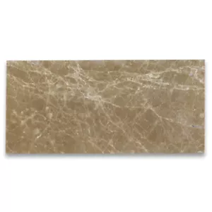 F43P Emperador Mármol Marrón Claro 6x12 Azulejos de Metro Pulidos - Imagen 1 de 3