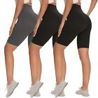 3 Pack Biker Shorts For Women - 8 Buttery Soft High Waisted Tummy Control Workou