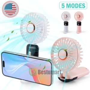 Portable Mini Hand-held / Small Folding Desk Fan Cooler Cooling USB Rechargeable - Picture 1 of 41