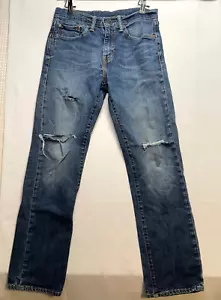 Levi's jeans mens 29 x 30 505 straight distressed blue - Picture 1 of 11
