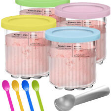 4 pack 16oz Creamy Containers Cups Jars Tubs Canisters Set Cream Maker Machine 
