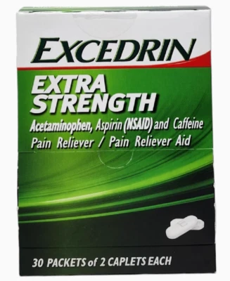 Excedrin Extra Strength for Pain Relief/ 30 Packets of 2 Caplets  Exp: 10/2026 - Image 1 of 4