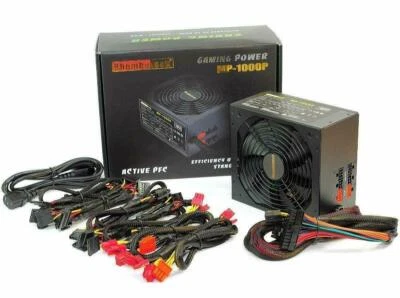 1000 WATT MODULAR ATX PC Computer Netzteil Kabelmanagement 14cm Lüfter 80+ Werte - Bild 1 von 4