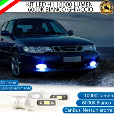 KIT LAMPADE FENDINEBBIA LED SAAB 9-3 I LAMPADE A LED H1 10.000 LUMEN 6000K - Immagine 1 di 4
