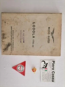 MOTO GUZZI LODOLA 175 MANUALE SMONTAGGIO 1957 + PIN + DECAL 1971 ORIGINALI EPOC - Foto 1 di 1
