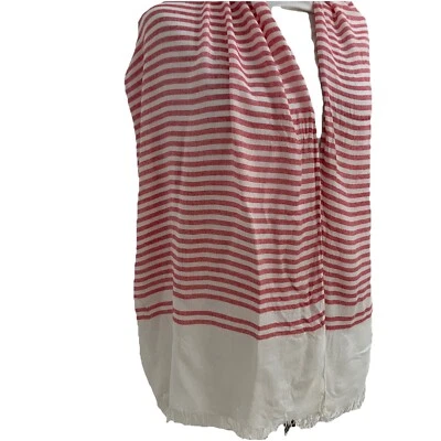 Bufanda TOMMY HILFIGER RAYAS ROJO RECTÁNGULO VISCOSA 68/30 in #A98 Foto 1 de 3