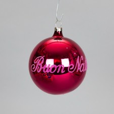 Set 6 palle albero decorazioni christmas decorations vintage BUON NATALE