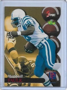 RARE 1995 CLASSIC 5-SPORT MARSHALL FAULK RED DIE-CUT CARD #194 ~ INDIANAPOLIS - Bild 1 von 2