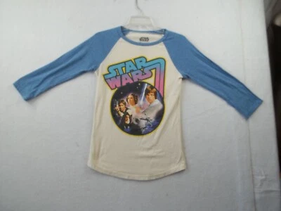 Star Wars Mighty Fine Girls T-Shirt 3/4 Sleeve Crew Neck Graphic Sz M - Image 1 of 4
