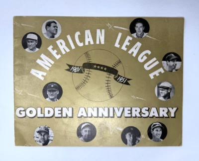 1901-1951 MLB BASEBALL AMERICAN LEAGUE Golden Anniversary Program - Image 1 of 4