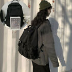 Backpacks Preppy Students Capacity Button Travel Bag Retro Unisex High Street