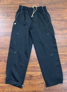 Vintage 90s Jordan Baggy Jogger Shiny Sweatpants MED Jumpman Drawcord Ankle RARE - Picture 1 of 15