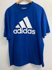 Adidas Men's The Go-to Cotton T-shirt Size Xl Blue With White Bos Logo