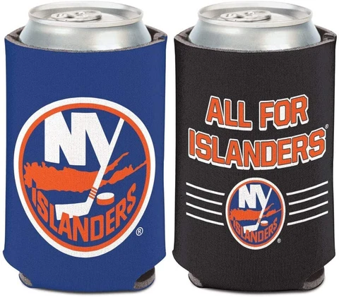 New York Islanders Slogan Design NHL Can Cooler 12oz Collapsible Koozie Cover