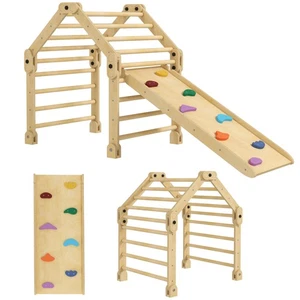 Juego de Escalada Infantil Interior con Rampa Deslizante, Diseño Plegable para 2-6 Años - Imagen 1 de 9