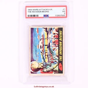 1964 Mars Attacks U.K. The Invasion Begins Card #1 PSA 3 - Bild 1 von 2