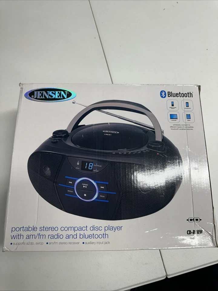 Reproductor de CD estéreo portátil Jensen CD-560 con radio estéreo AM/FM y Bluetooth #2 Foto 1 de 1