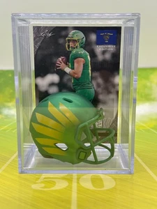 Oregon Ducks Mini Football NCAA Helm Shadowbox mit Bo Nix Karte - Bild 1 von 1