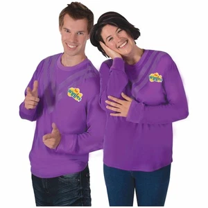 Purple Wiggle Lachy John The Wiggles Adult Unisex Mens Costume Shirt Top - Picture 1 of 4