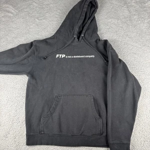 FTP IS NOT A SKATEBOARD COMPANY Hoodie Men’s Large Faded Black Independent - Picture 1 of 14