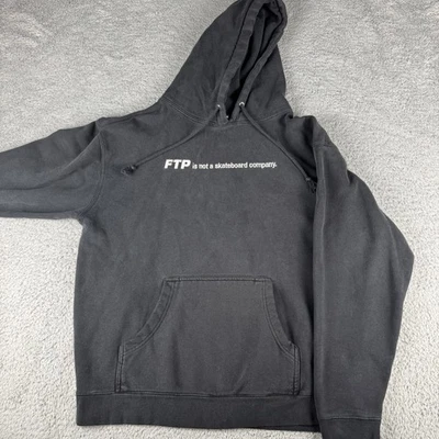 FTP IS NOT A SKATEBOARD COMPANY Sudadera con Capucha Hombre Grande Desteñida Negra Independiente Foto 1 de 4