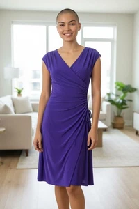 Vestido Lauren Ralph Lauren Para Mujer 8 Acanalado Elástico Corbata Lateral Sin Mangas Elegante - Imagen 1 de 11
