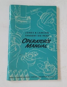 Jones & Lamson Radial Die Head Manual de Operador. 1953 - Imagen 1 de 4