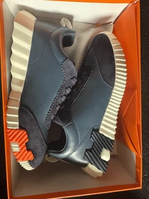 Men’s Hermès Bouncing sneakers Navy And White Size UK 7.5 - Image 1 of 4