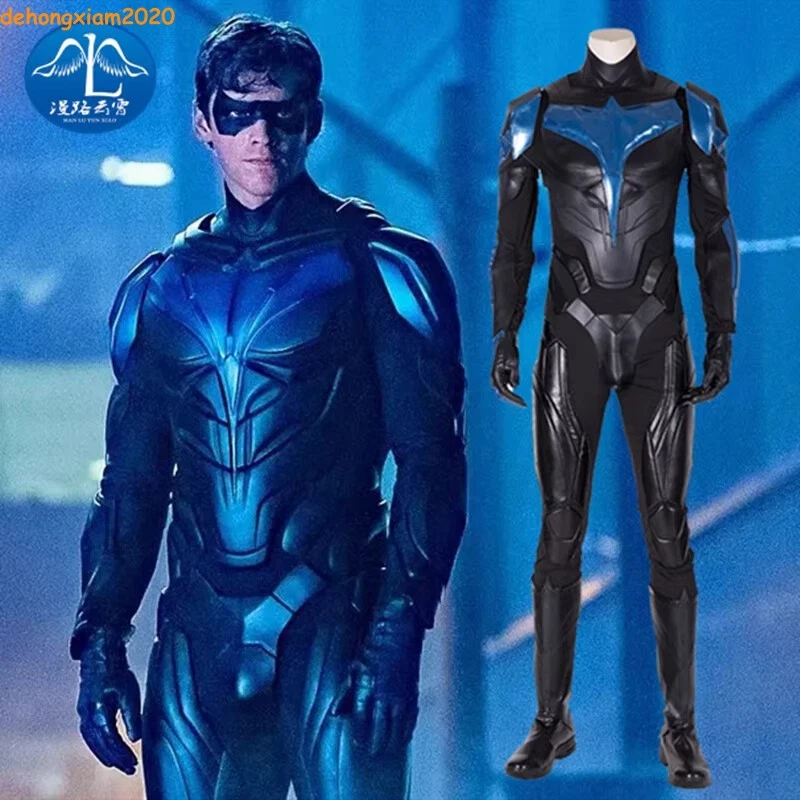 Nightwing Dick Grayson Outfit Bodysuit Halloween Full Set Cosplay Costume Suit  - Image 1 of 4