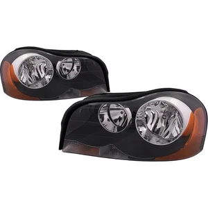Driver Passenger Halogen Headlight Set For 03-14 Volvo XC90; CAPA Certified - Picture 1 of 5