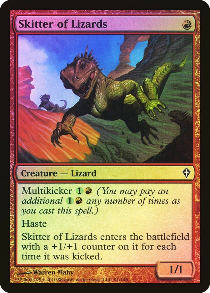 MTG FOIL Skitter of Lizards  - Worldwake #091 - Image 1 of 1
