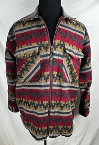 U2 Wear Me Out Authentic S.W. Rot & Grau Wolldecke Jacke Herren M Made in USA - Bild 1 von 3