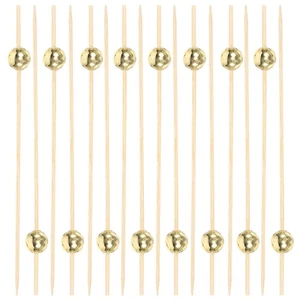 200PCS Cocktail Picks: Antipasti Legno Raccogli Alimenti Stuzzicadenti Lunghi Bevande - Foto 1 di 12