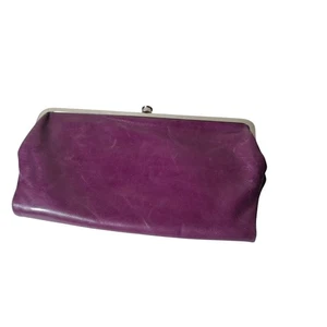 HOBO INTERNATIONAL Lauren Doble Marco Bolso sin asas Cartera Ciruela Púrpura Cuero - Imagen 1 de 9