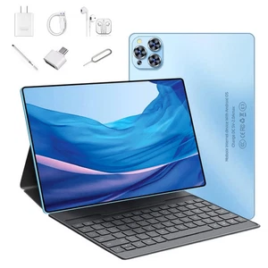 2025 10.1" Tablet Android12 8+256GB , Wifi 5G 4G Dual SIM GPS Keyboard Included - Picture 1 of 20