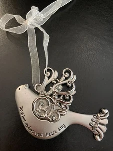 GANZ "Do what makes your heart sing" Rebhuhn Metall Holiday or Anytime Ornament - Bild 1 von 5