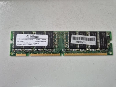 Infineon HP 128MB 133MHz 168p SDRAM DIMM ( HYS64V16300GU-7.5-C2 140133-001 ) REF - Image 1 of 2