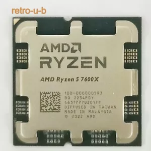 AMD Ryzen 5 7600X R5 7600X AM5 CPU Processor 4.7 GHz 6-Core 12-Thread 32MB 105W - Picture 1 of 1