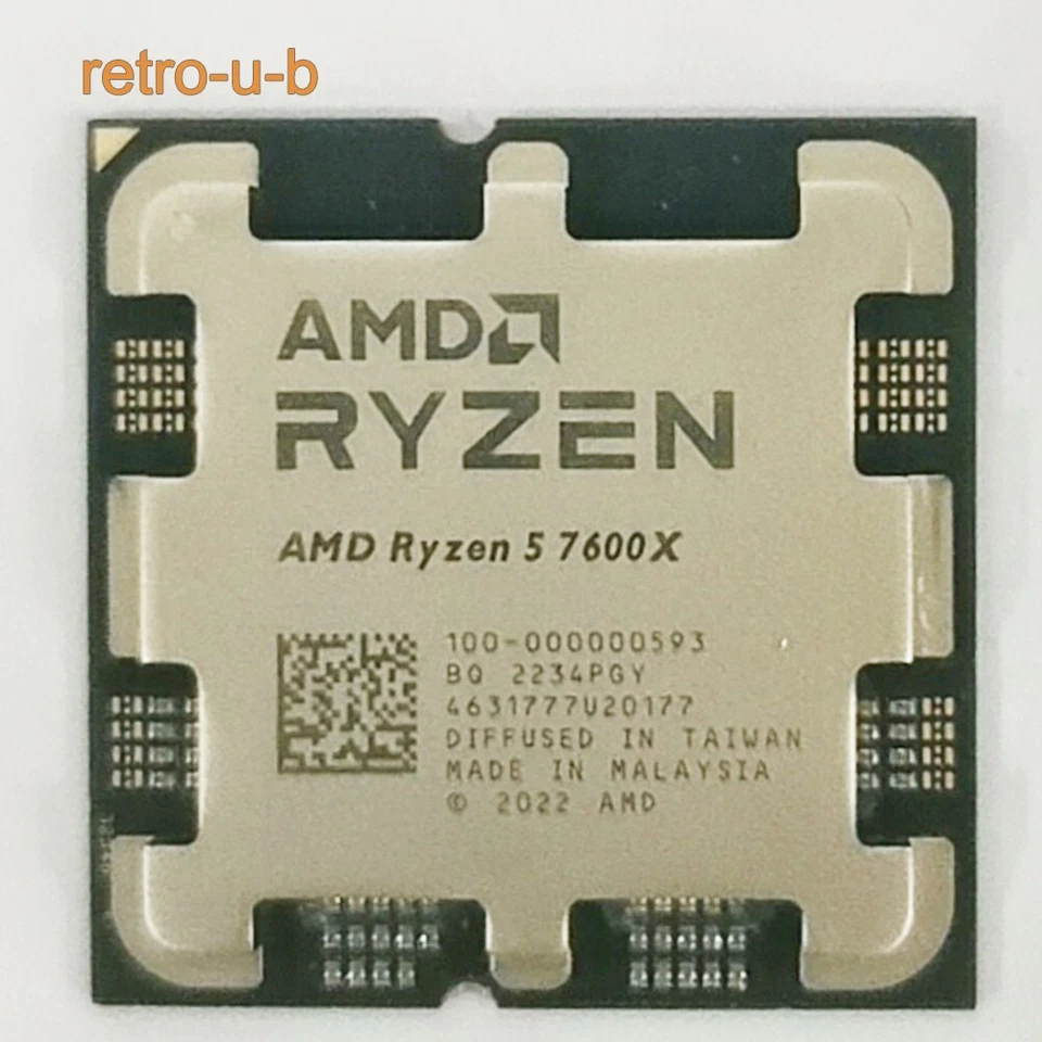 AMD Ryzen 5 7600X R5 7600X AM5 CPU Processor 4.7 GHz 6-Core 12-Thread 32MB 105W - Image 1 of 1