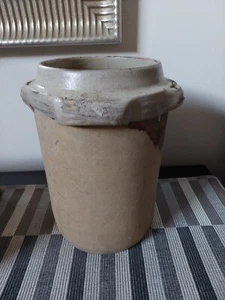 Vaso cilindrico fine ottocento in terracotta alto 22,5 cm. base cm.14,5 - Foto 1 di 4