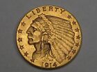 XF 1914 GOLD $ 2,50 Indian Head Quarter Eagle.  #15