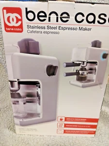 Bene Casa 4-Cup Coffee/ Espresso Maker STAINLESS STEEL - Picture 1 of 4
