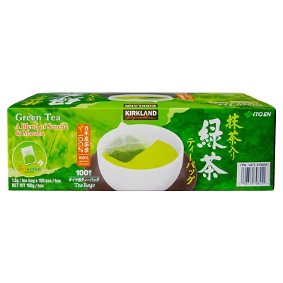 Kirkland Signature Green Tea Bags, 1.5 g, 100-count - Image 1 of 4