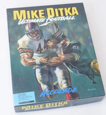 Mike Ditka Ultimate Football Accolade 3.5" Floppy Big Box IBM PC DOS Game - Image 1 of 4