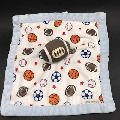 Carter's Lovey Football Security Blanket Sports Baseball Basketball Soccer - Image 1 of 4