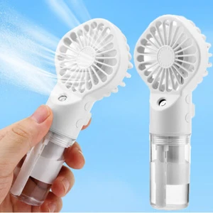 Portable Handheld Misting Fan Water Spray Fan Adjustable-Speed Personal Fan - Picture 1 of 15