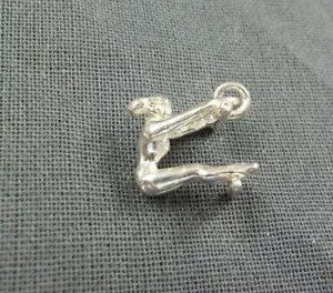 Vintage Sterling Charm-Full Figure Lady on Gym Bars-sku 3576 - Picture 1 of 4